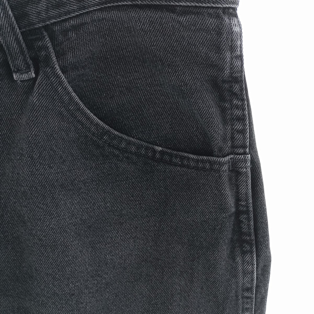 Rustler Black Denim Straight Denim Pants for Men, W34 equivalent cotton black type Vintage Second Hand