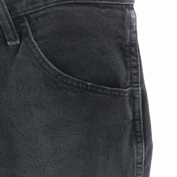 Rustler Black Denim Straight Denim Pants for Men, W34 equivalent cotton black type Vintage Second Hand