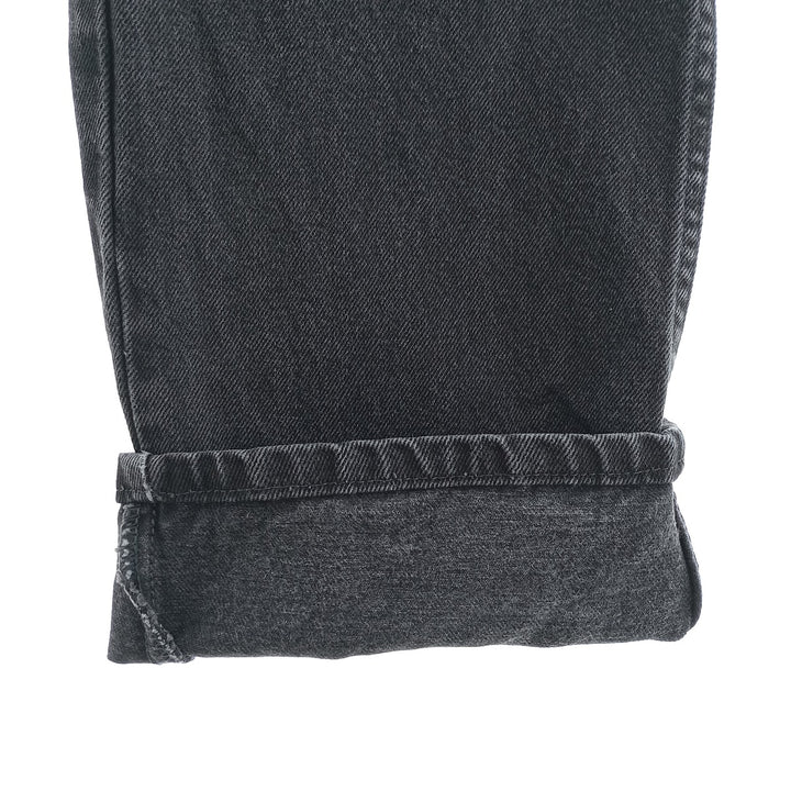 Rustler Black Denim Straight Denim Pants for Men, W34 equivalent cotton black type Vintage Second Hand