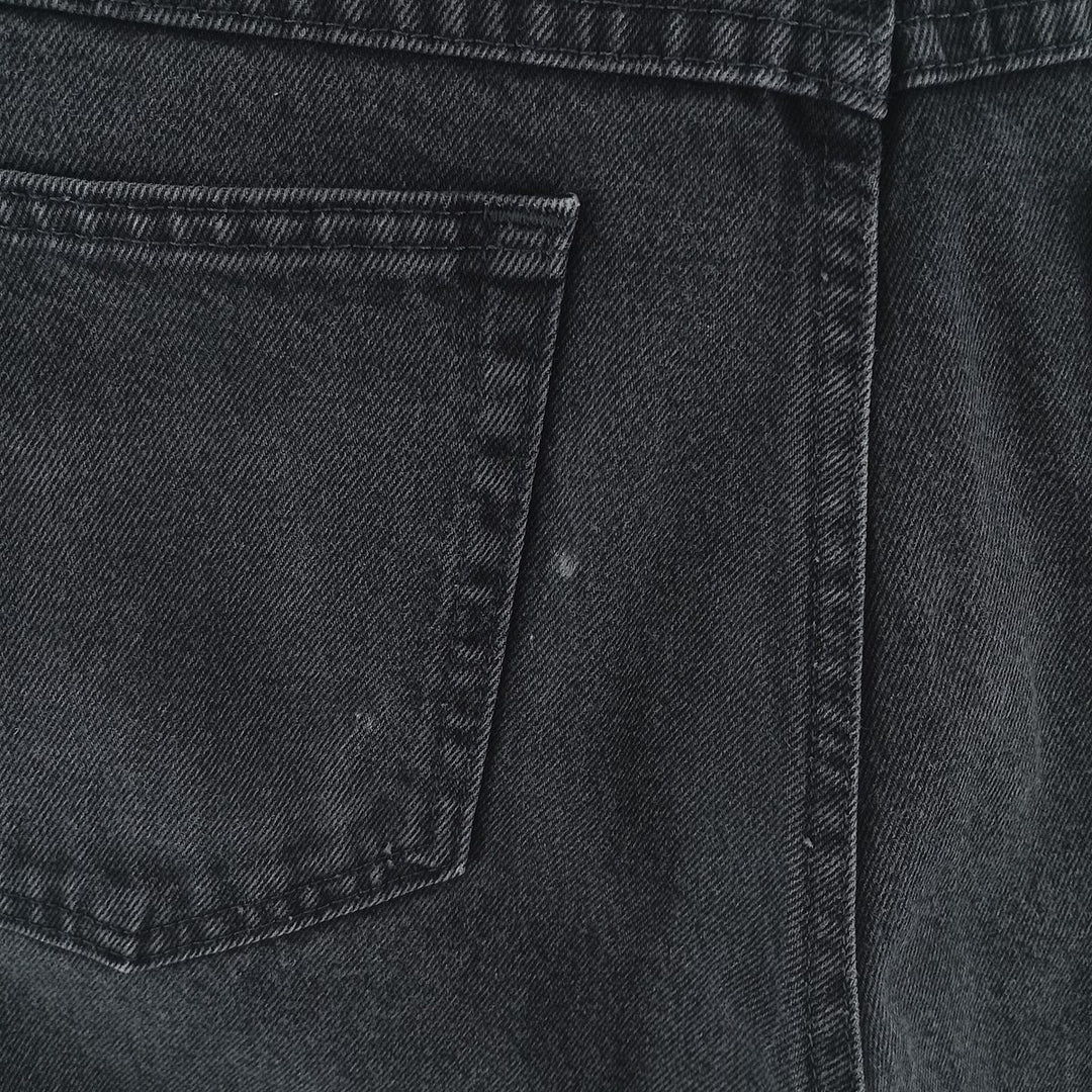 Rustler Black Denim Straight Denim Pants for Men, W34 equivalent cotton black type Vintage Second Hand