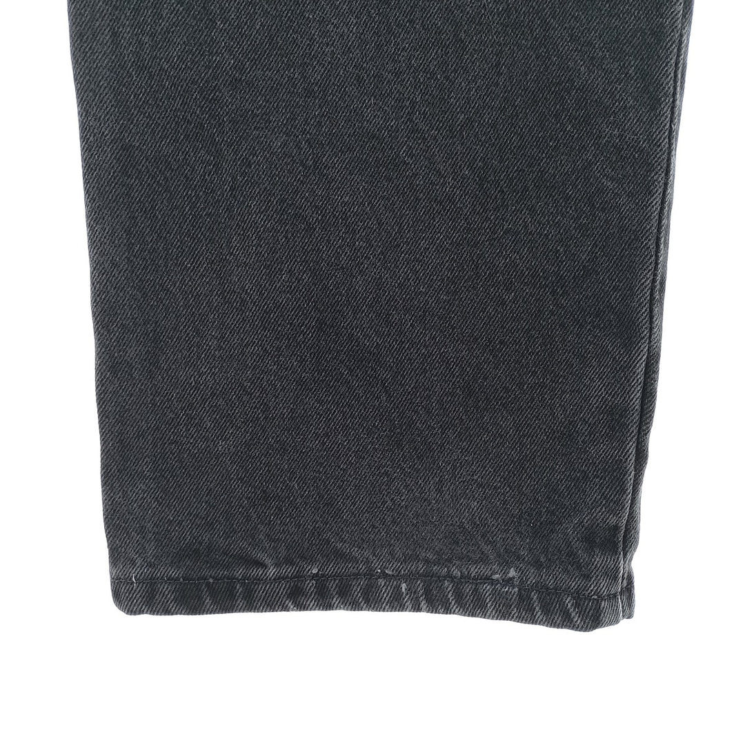 Rustler Black Denim Straight Denim Pants for Men, W34 equivalent cotton black type Vintage Second Hand