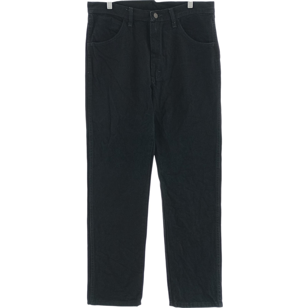 Rustler Black Denim Straight Denim Pants for Men, W34 equivalent cotton black type Vintage Second Hand