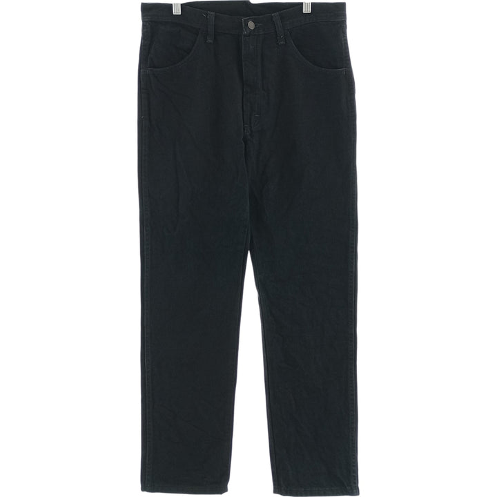 Rustler Black Denim Straight Denim Pants for Men, W34 equivalent cotton black type Vintage Second Hand