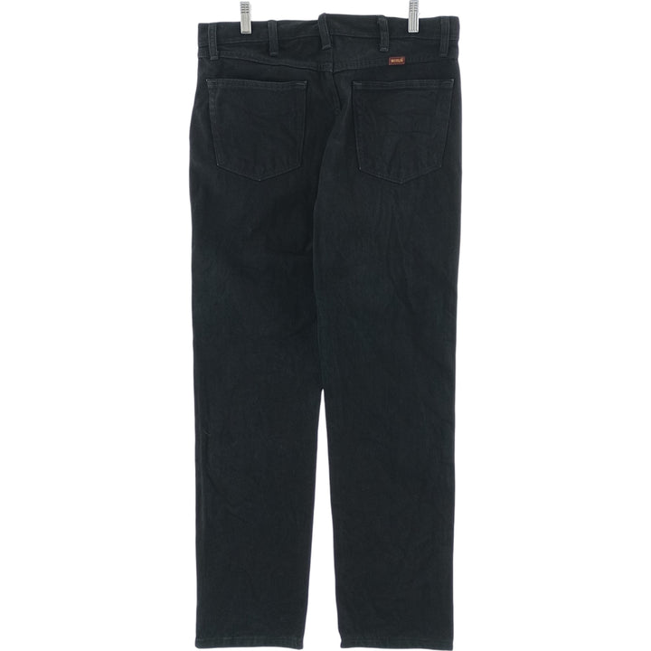 Rustler Black Denim Straight Denim Pants for Men, W34 equivalent cotton black type Vintage Second Hand