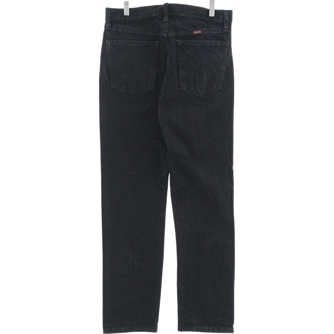 Rustler Black Denim Straight Denim Pants for Men, W32 equivalent cotton black type Vintage Second Hand