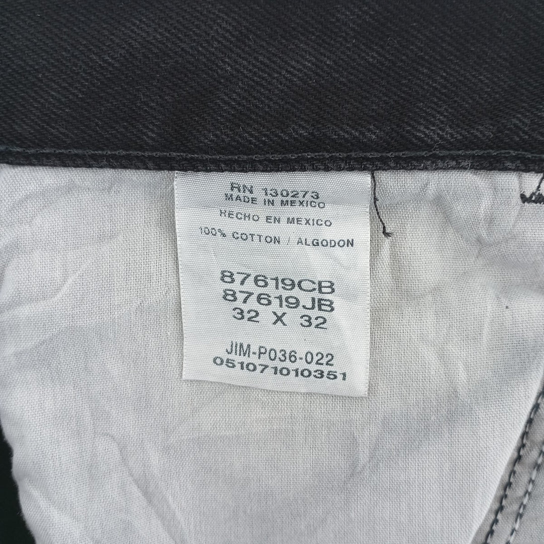 Rustler Black Denim Straight Denim Pants for Men, W32 equivalent cotton black type Vintage Second Hand