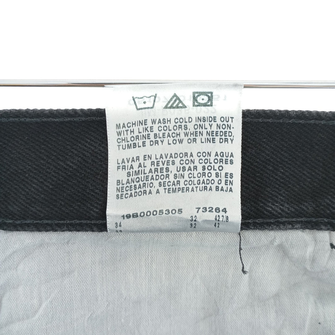 Rustler Black Denim Straight Denim Pants for Men, W32 equivalent cotton black type Vintage Second Hand