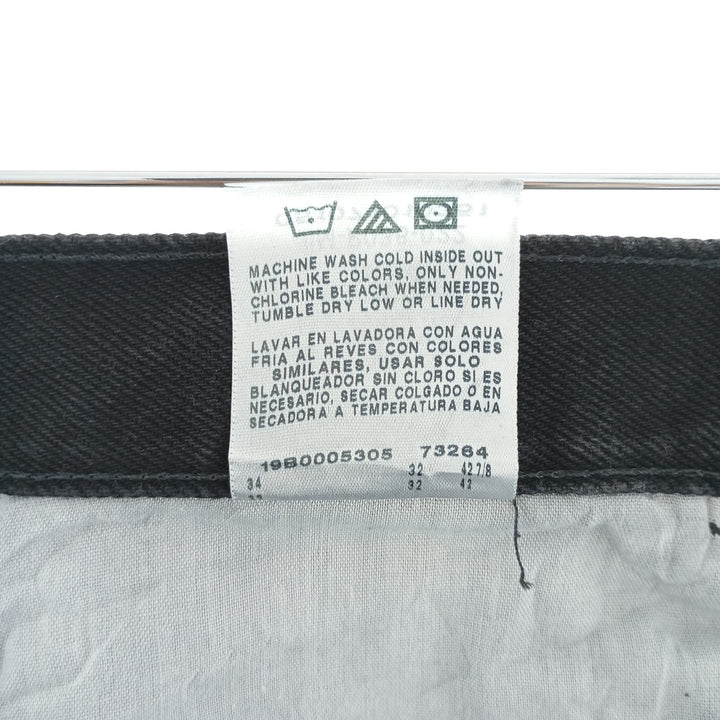 Rustler Black Denim Straight Denim Pants for Men, W32 equivalent cotton black type Vintage Second Hand