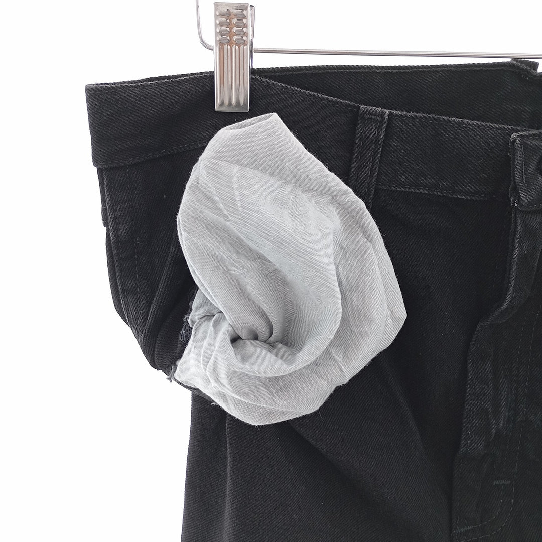 Rustler Black Denim Straight Denim Pants for Men, W32 equivalent cotton black type Vintage Second Hand