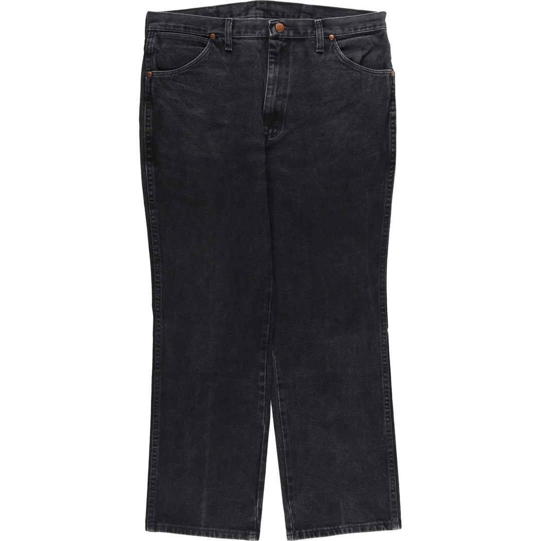 Vintage 90'S Wrangler 936WBK black denim tapered denim pants for men, size W35. cotton black type Vintage Second Hand