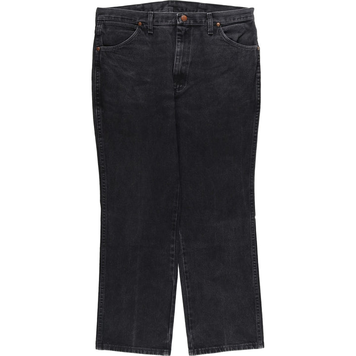 Vintage 90'S Wrangler 936WBK black denim tapered denim pants for men, size W35. cotton black type Vintage Second Hand
