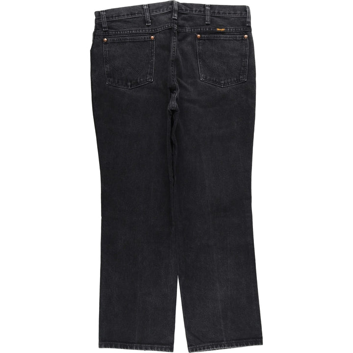 Vintage 90'S Wrangler 936WBK black denim tapered denim pants for men, size W35. cotton black type Vintage Second Hand