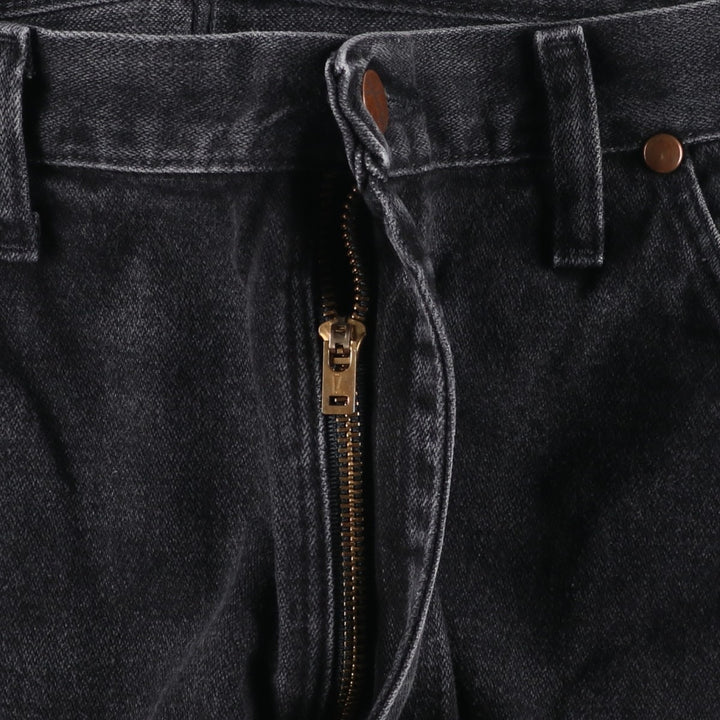 Vintage 90'S Wrangler 936WBK black denim tapered denim pants for men, size W35. cotton black type Vintage Second Hand