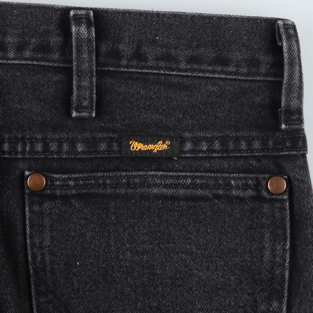 Vintage 90'S Wrangler 936WBK black denim tapered denim pants for men, size W35. cotton black type Vintage Second Hand