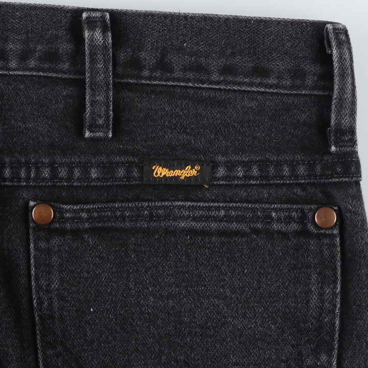 Vintage 90'S Wrangler 936WBK black denim tapered denim pants for men, size W35. cotton black type Vintage Second Hand