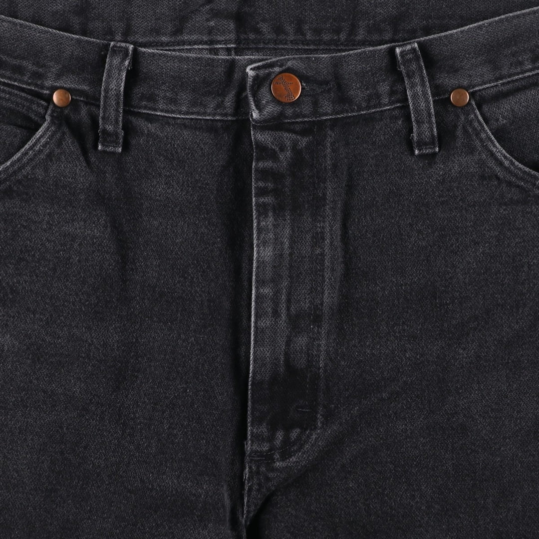 Vintage 90'S Wrangler 936WBK black denim tapered denim pants for men, size W35. cotton black type Vintage Second Hand