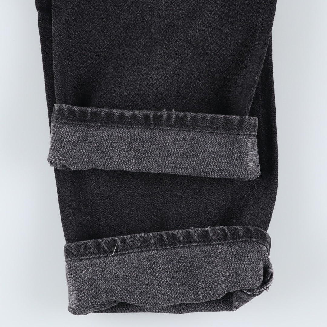 Vintage 90'S Wrangler 936WBK black denim tapered denim pants for men, size W35. cotton black type Vintage Second Hand