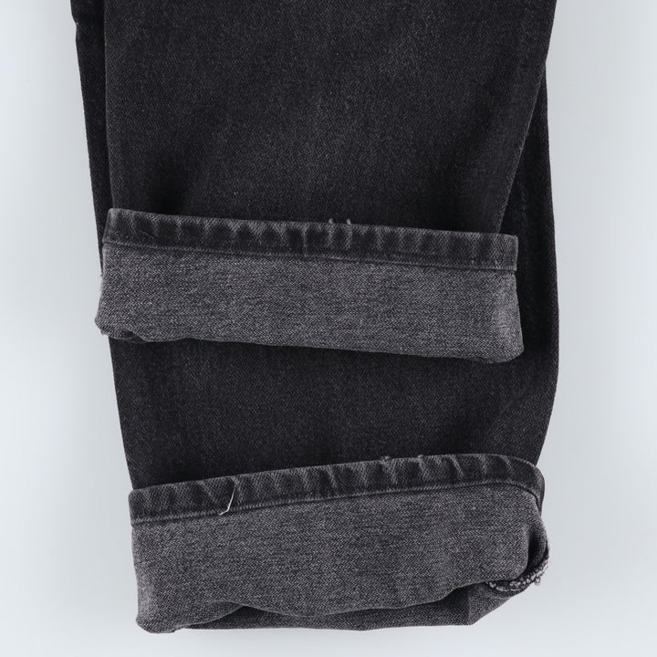 Vintage 90'S Wrangler 936WBK black denim tapered denim pants for men, size W35. cotton black type Vintage Second Hand