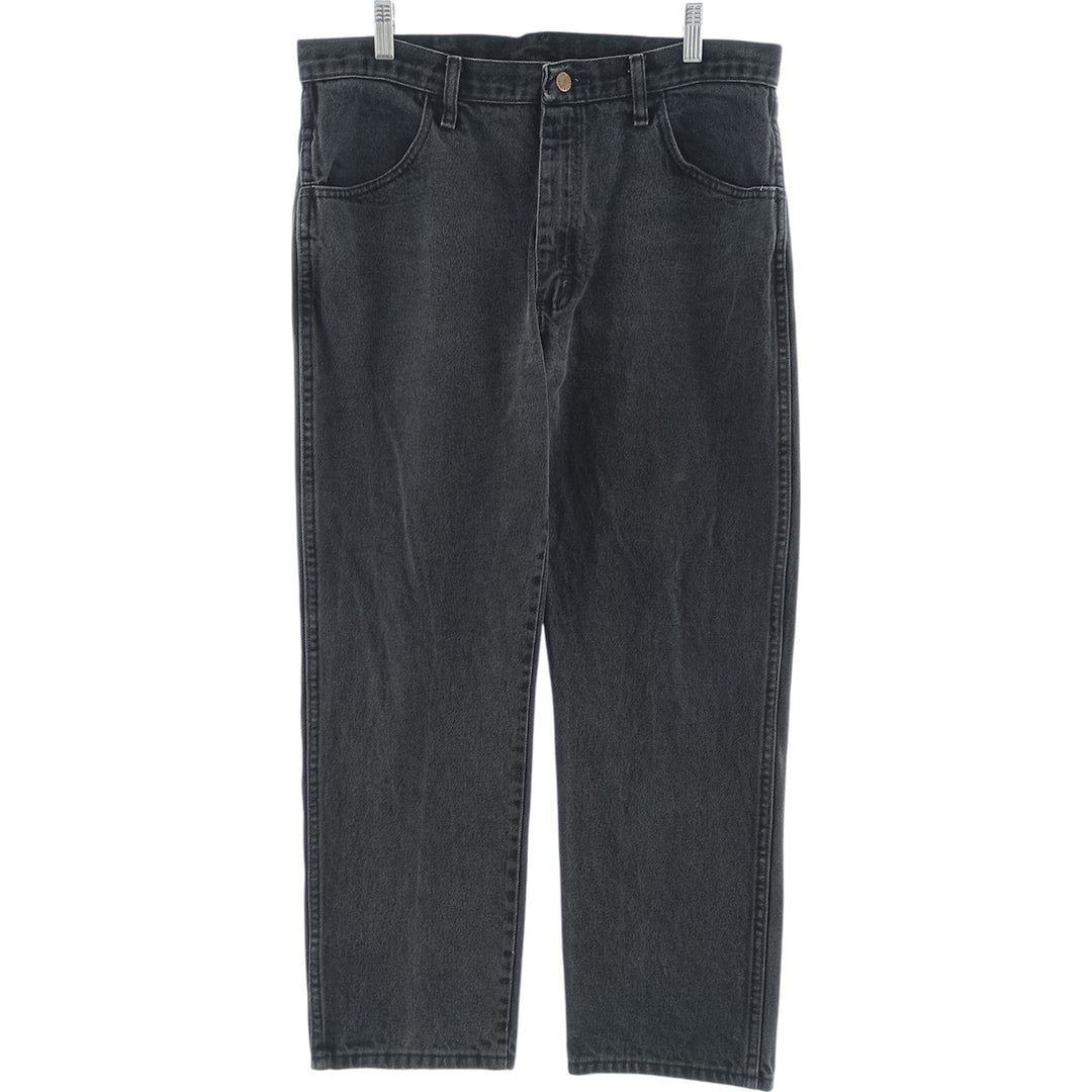 Rustler Black Denim Straight Denim Pants for Men, W34 equivalent cotton black type Vintage Second Hand