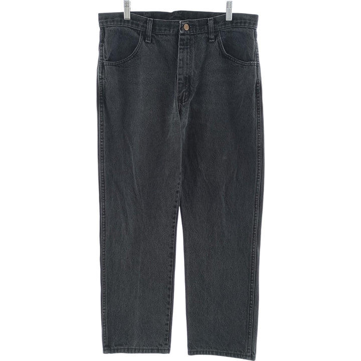 Rustler Black Denim Straight Denim Pants for Men, W34 equivalent cotton black type Vintage Second Hand