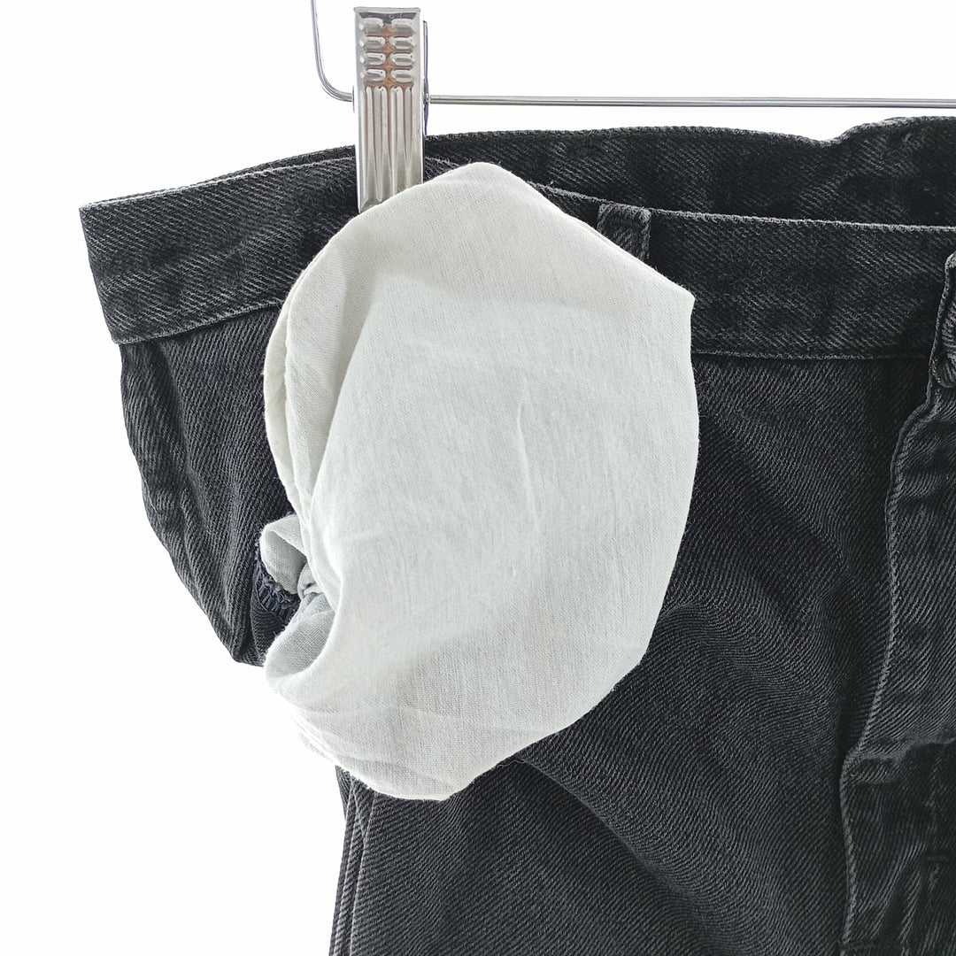 Rustler Black Denim Straight Denim Pants for Men, W34 equivalent cotton black type Vintage Second Hand
