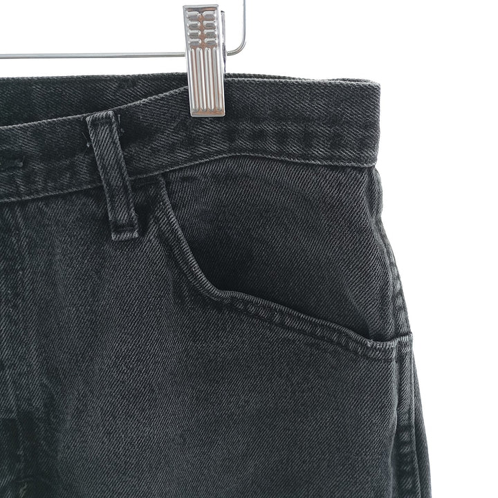 Rustler Black Denim Straight Denim Pants for Men, W34 equivalent cotton black type Vintage Second Hand