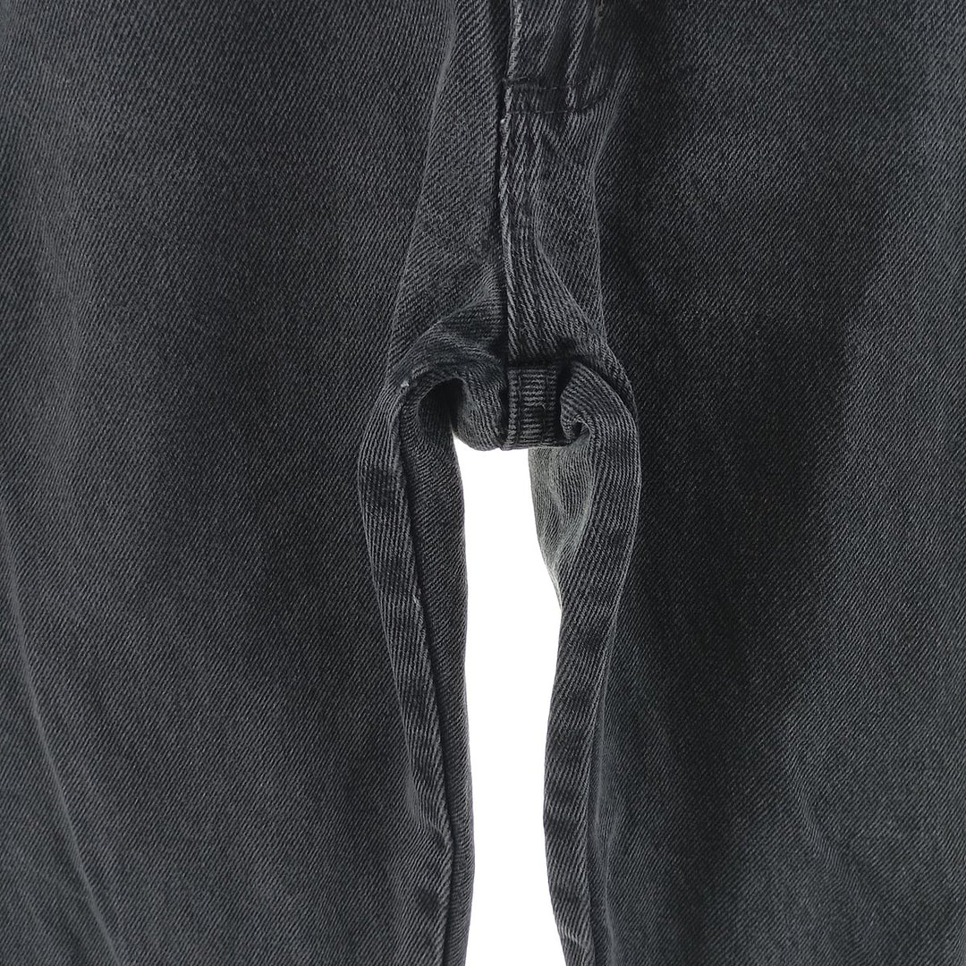 Rustler Black Denim Straight Denim Pants for Men, W34 equivalent cotton black type Vintage Second Hand