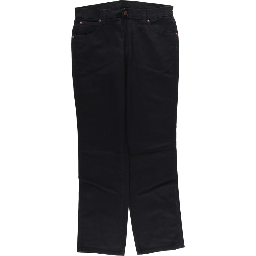 Wrangler Regular Fit Black Denim Tapered Denim Pants, Men's Size 34 cotton black type Vintage Second Hand