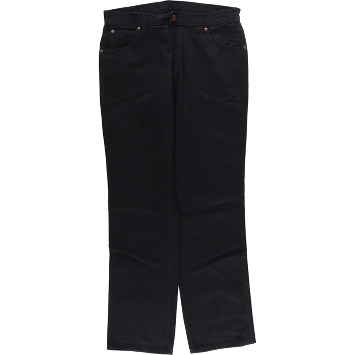 Wrangler Regular Fit Black Denim Tapered Denim Pants, Men's Size 34 cotton black type Vintage Second Hand
