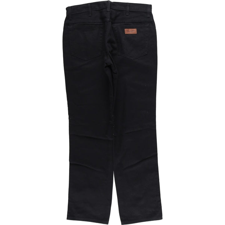 Wrangler Regular Fit Black Denim Tapered Denim Pants, Men's Size 34 cotton black type Vintage Second Hand