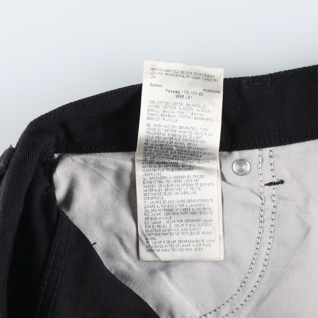 Wrangler Regular Fit Black Denim Tapered Denim Pants, Men's Size 34 cotton black type Vintage Second Hand