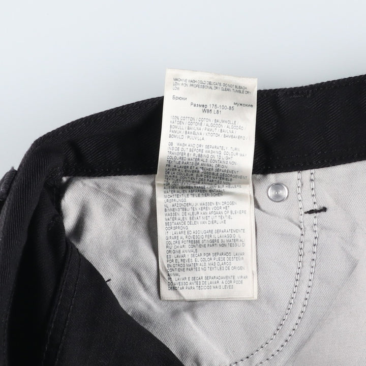 Wrangler Regular Fit Black Denim Tapered Denim Pants, Men's Size 34 cotton black type Vintage Second Hand