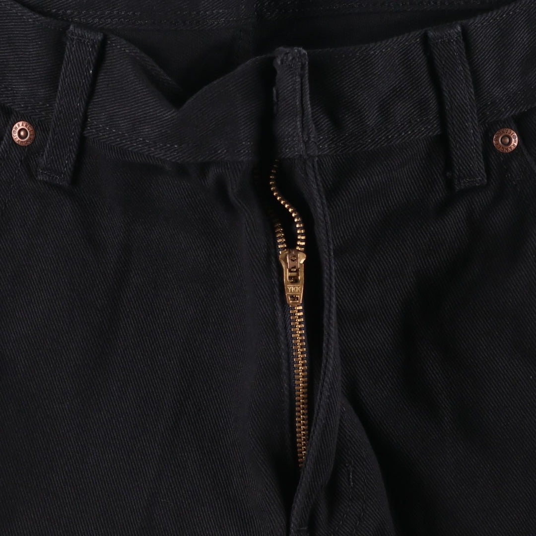 Wrangler Regular Fit Black Denim Tapered Denim Pants, Men's Size 34 cotton black type Vintage Second Hand