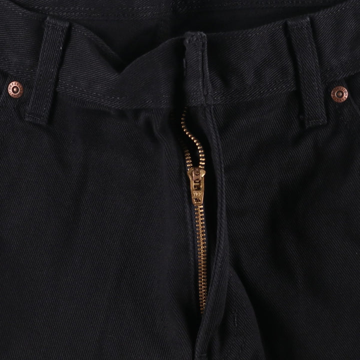Wrangler Regular Fit Black Denim Tapered Denim Pants, Men's Size 34 cotton black type Vintage Second Hand