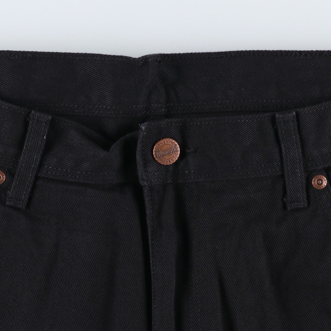 Wrangler Regular Fit Black Denim Tapered Denim Pants, Men's Size 34 cotton black type Vintage Second Hand