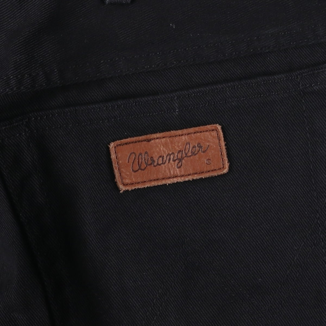 Wrangler Regular Fit Black Denim Tapered Denim Pants, Men's Size 34 cotton black type Vintage Second Hand