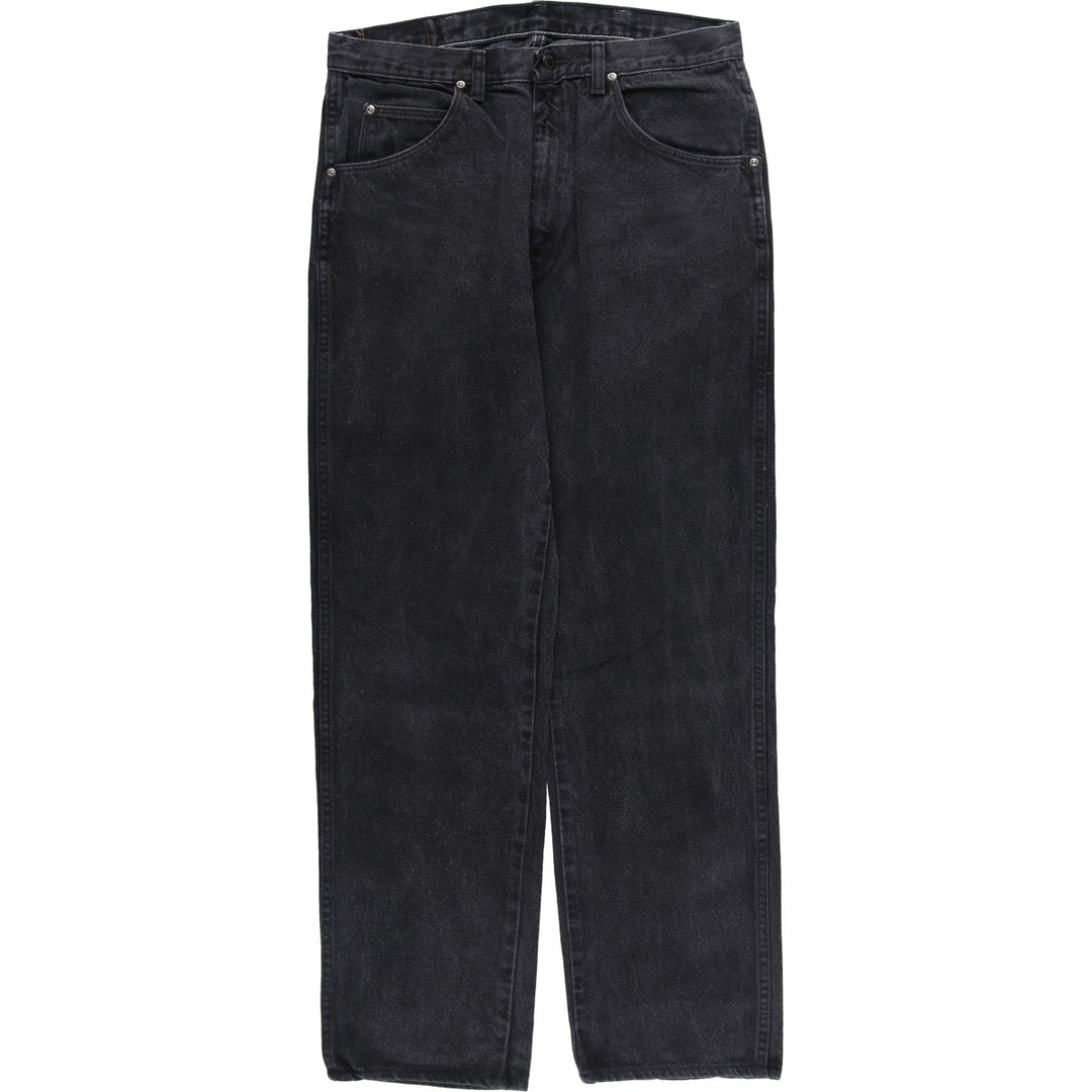 Wrangler Men's Black Denim Tapered Denim Pants, Size W33 cotton black type Vintage Second Hand