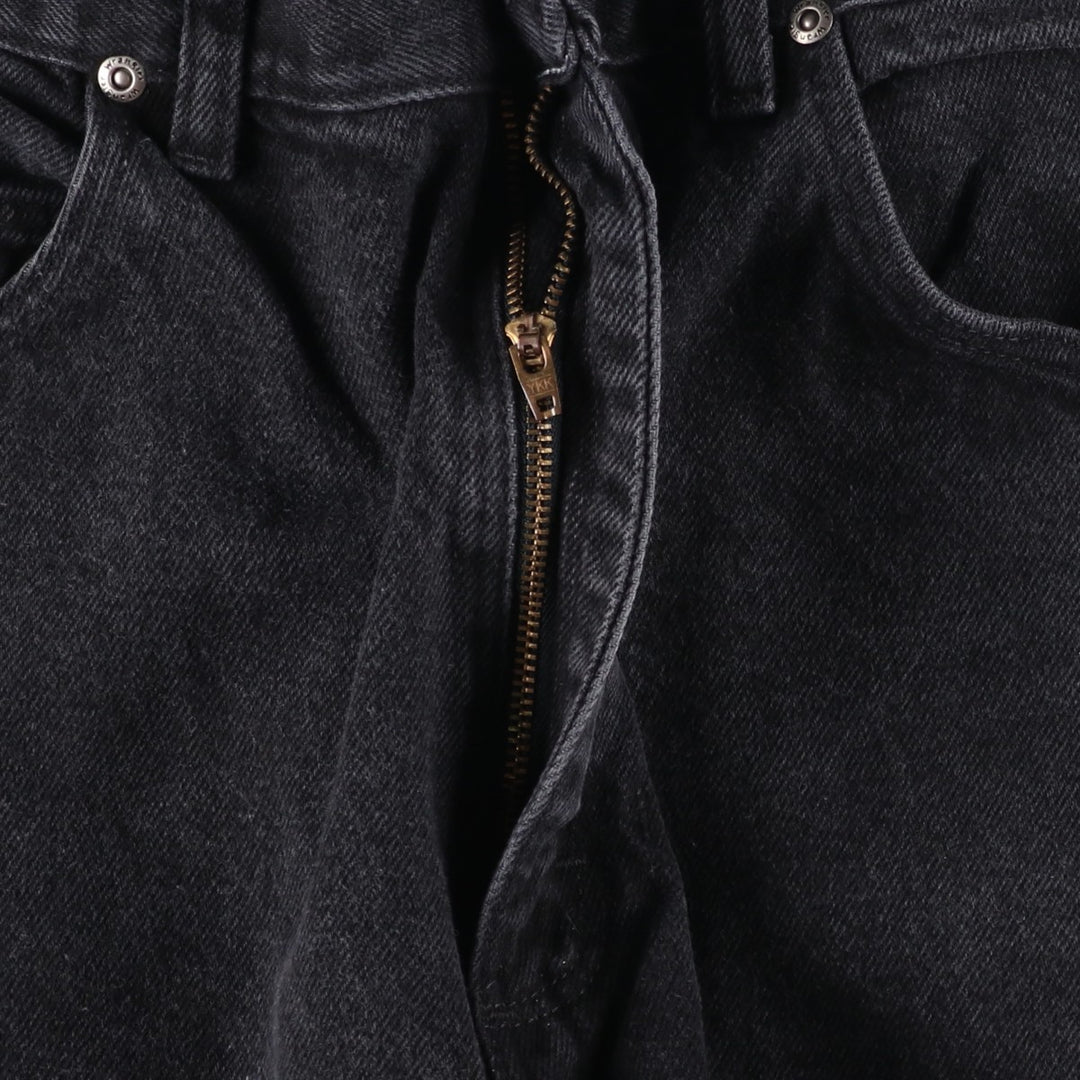 Wrangler Men's Black Denim Tapered Denim Pants, Size W33 cotton black type Vintage Second Hand