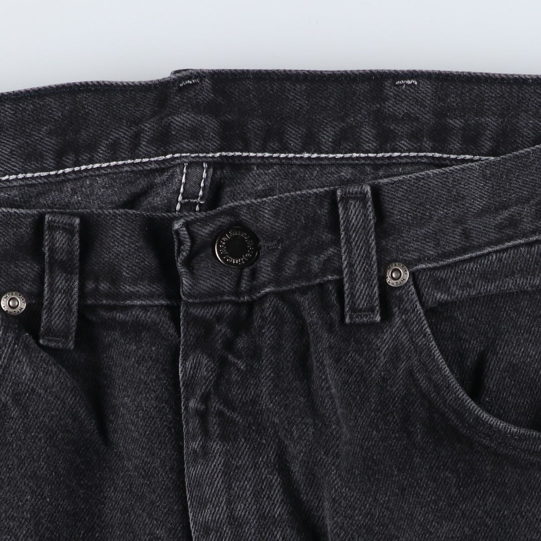 Wrangler Men's Black Denim Tapered Denim Pants, Size W33 cotton black type Vintage Second Hand