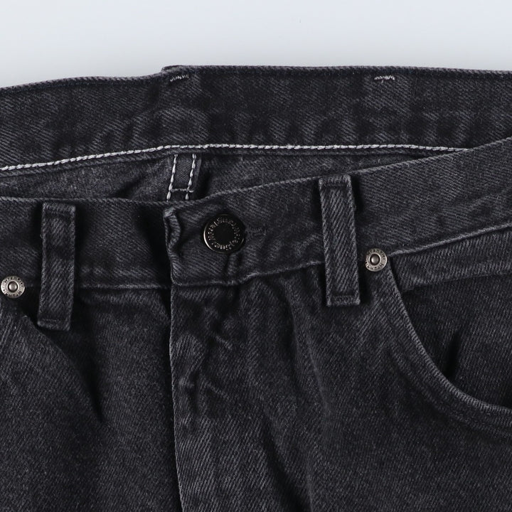 Wrangler Men's Black Denim Tapered Denim Pants, Size W33 cotton black type Vintage Second Hand