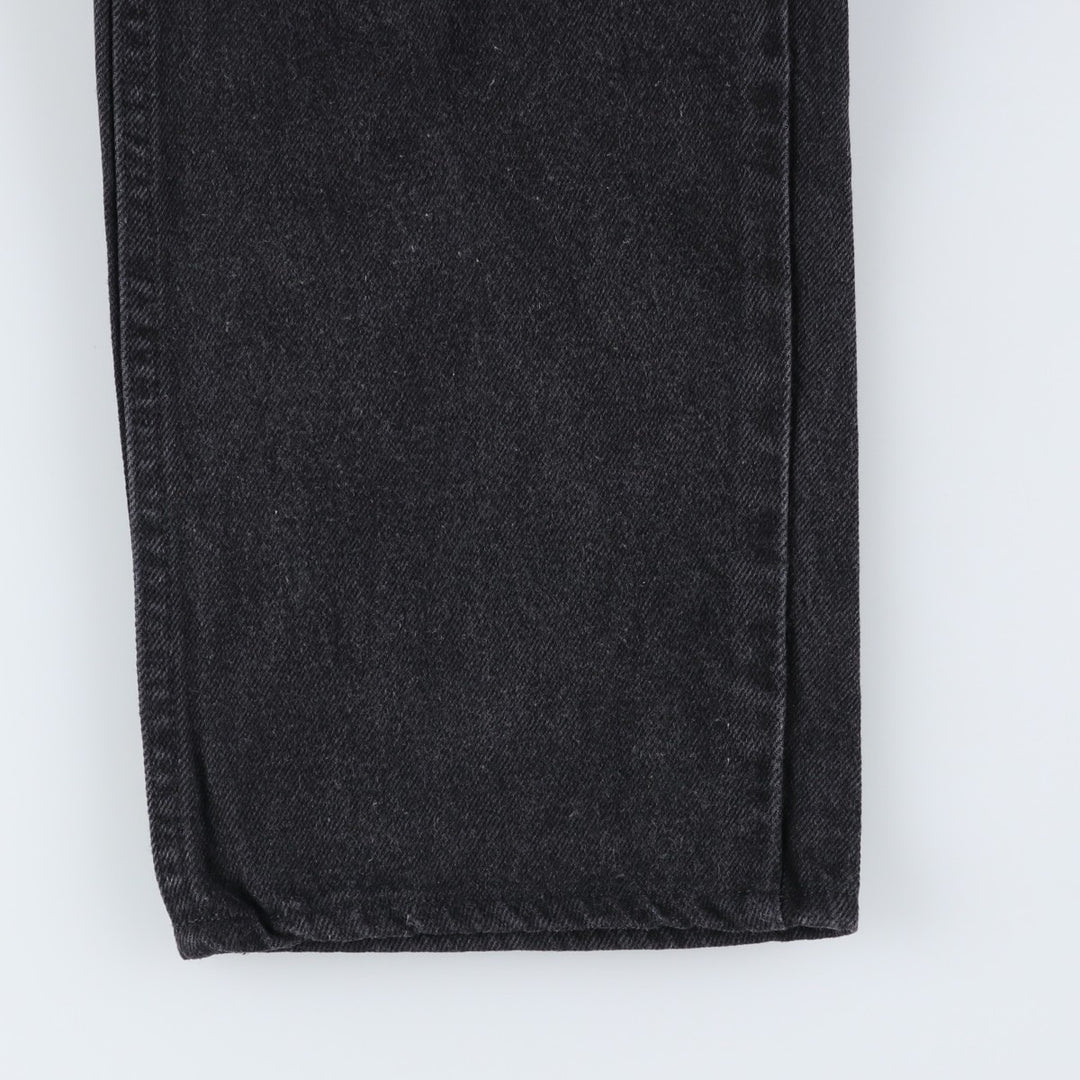 Wrangler Men's Black Denim Tapered Denim Pants, Size W33 cotton black type Vintage Second Hand