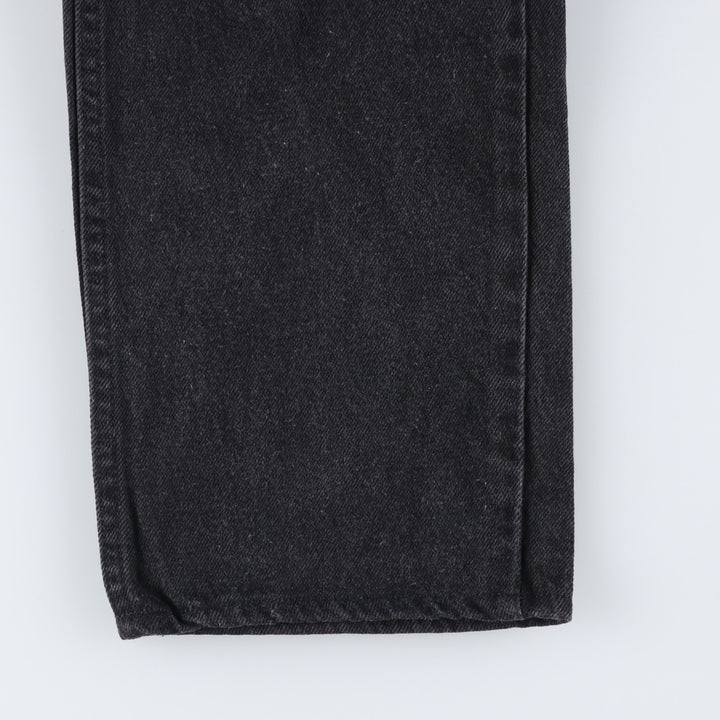 Wrangler Men's Black Denim Tapered Denim Pants, Size W33 cotton black type Vintage Second Hand
