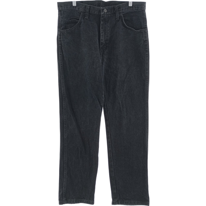 Rustler Black Denim Straight Denim Pants for Men, W34 equivalent cotton black type Vintage Second Hand