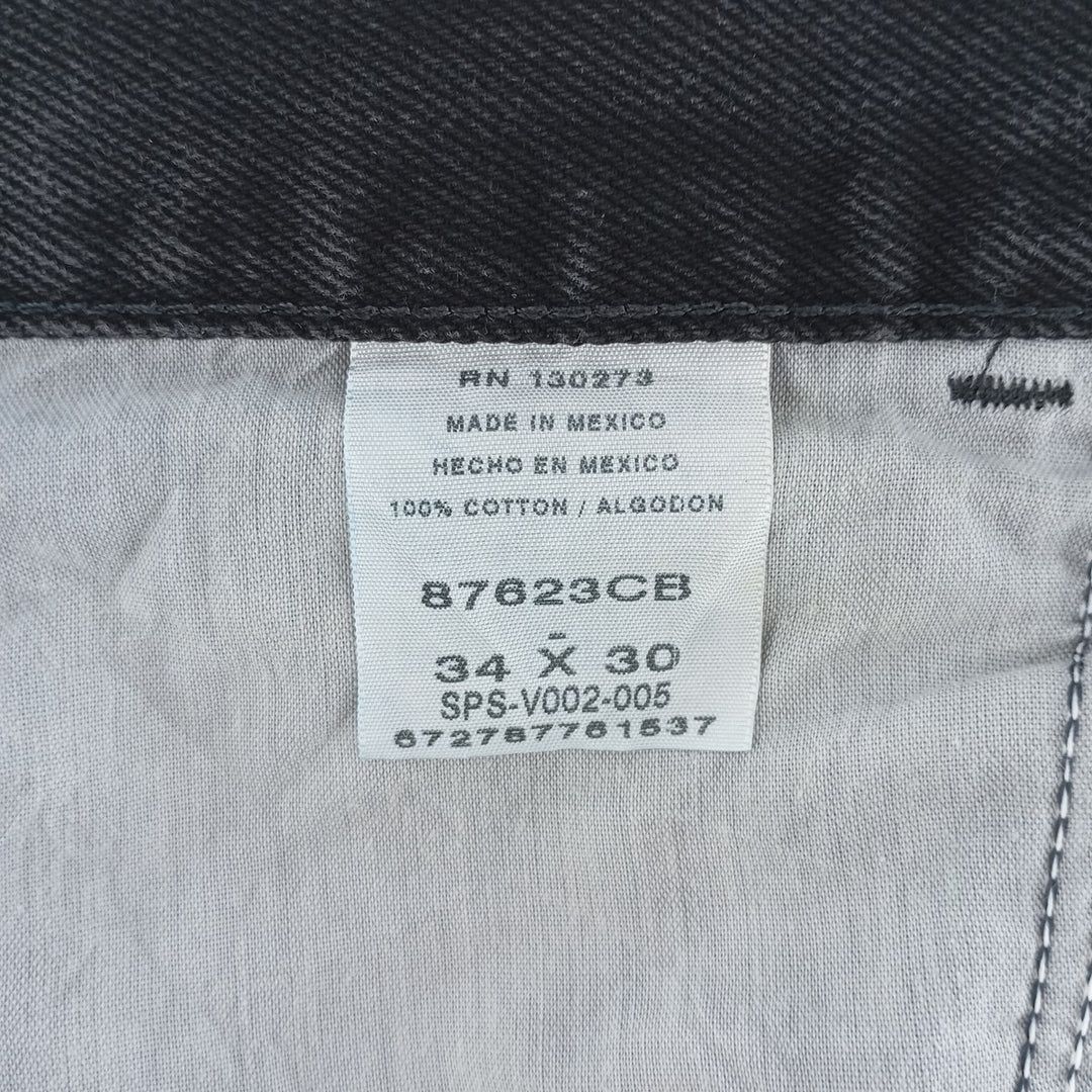 Rustler Black Denim Straight Denim Pants for Men, W34 equivalent cotton black type Vintage Second Hand