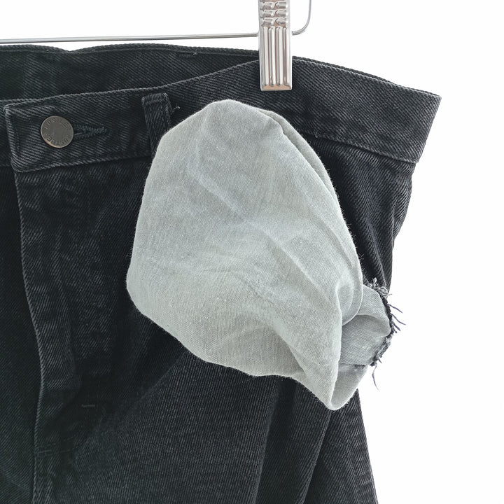 Rustler Black Denim Straight Denim Pants for Men, W34 equivalent cotton black type Vintage Second Hand