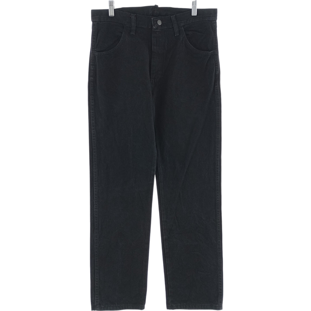Rustler Black Denim Straight Denim Pants for Men, W34 equivalent cotton black type Vintage Second Hand