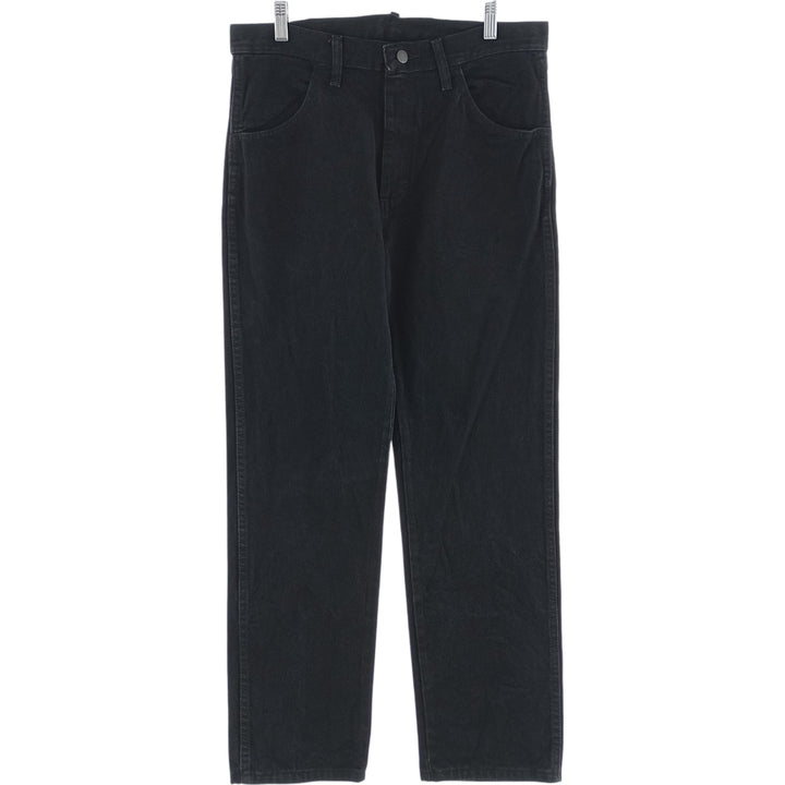 Rustler Black Denim Straight Denim Pants for Men, W34 equivalent cotton black type Vintage Second Hand
