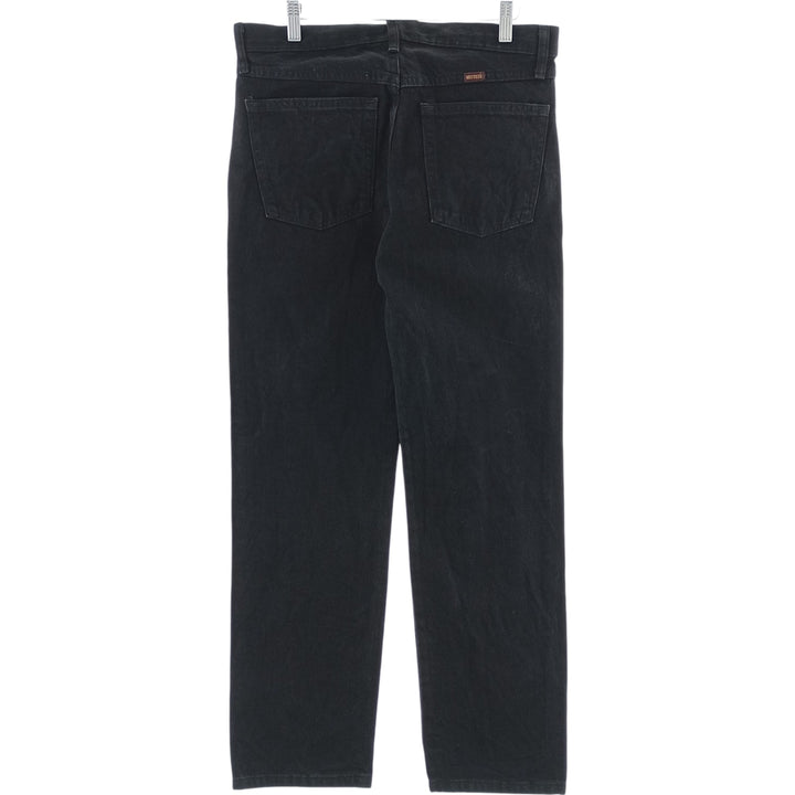 Rustler Black Denim Straight Denim Pants for Men, W34 equivalent cotton black type Vintage Second Hand