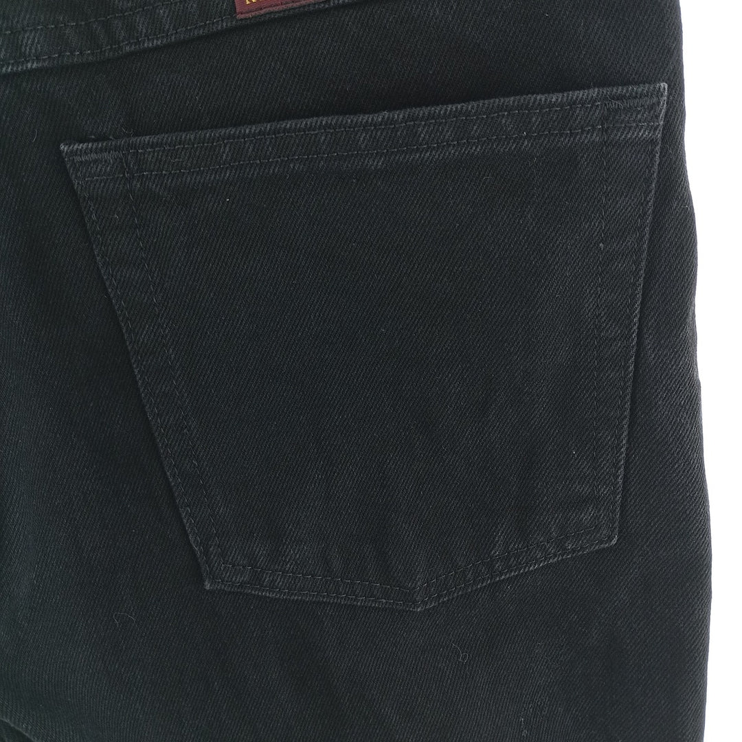Rustler Black Denim Straight Denim Pants for Men, W34 equivalent cotton black type Vintage Second Hand