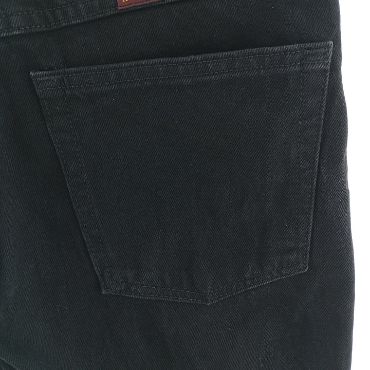 Rustler Black Denim Straight Denim Pants for Men, W34 equivalent cotton black type Vintage Second Hand